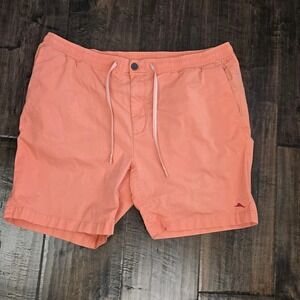 Tommy Bahama Salmon Drawstring Shorts Mens Size XXL Pockets Cotton Blend